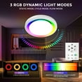 thumbnail image 6 of Akicon Bathroom Exhaust Fan with Humidity Sensor, 110 CFM 1.5 Sones Vent Fan with RGB Light, 3CCT Dimmable LED Light & Nightlight for Shower Room, Round, White, 6 of 11