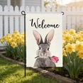 thumbnail image 2 of Rijanmt Double-Sided Easter Bunny Yard Flag Welcome Banner,12*18" Waterproof Double-Stitched Garden Flag,Happy Bunny Yard Flags For Outside Home Decor,Welcome Banners For Porch Lawn Patio Garden,D, 2 of 7