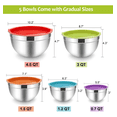 thumbnail image 2 of Juego Bowls Acero Inox Ensaladera Mezclar Cocina Xtellar Multicolor, 2 of 3