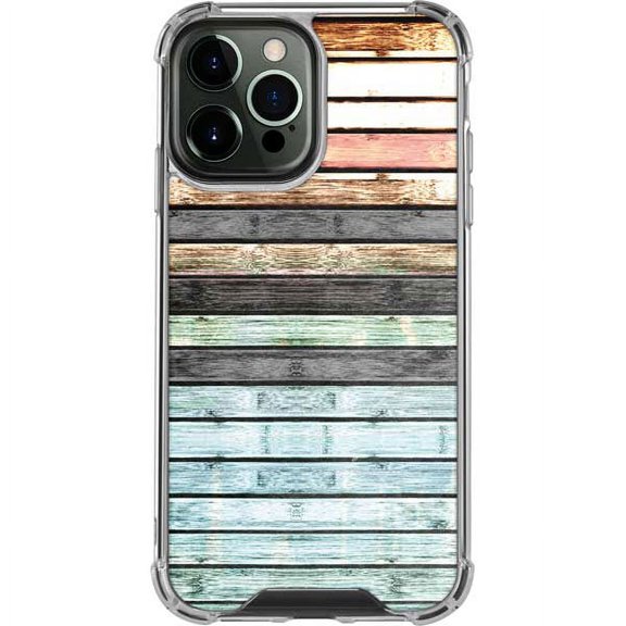 Skinit Stripes Wooden Stripes iPhone 14 Pro Max Clear Case