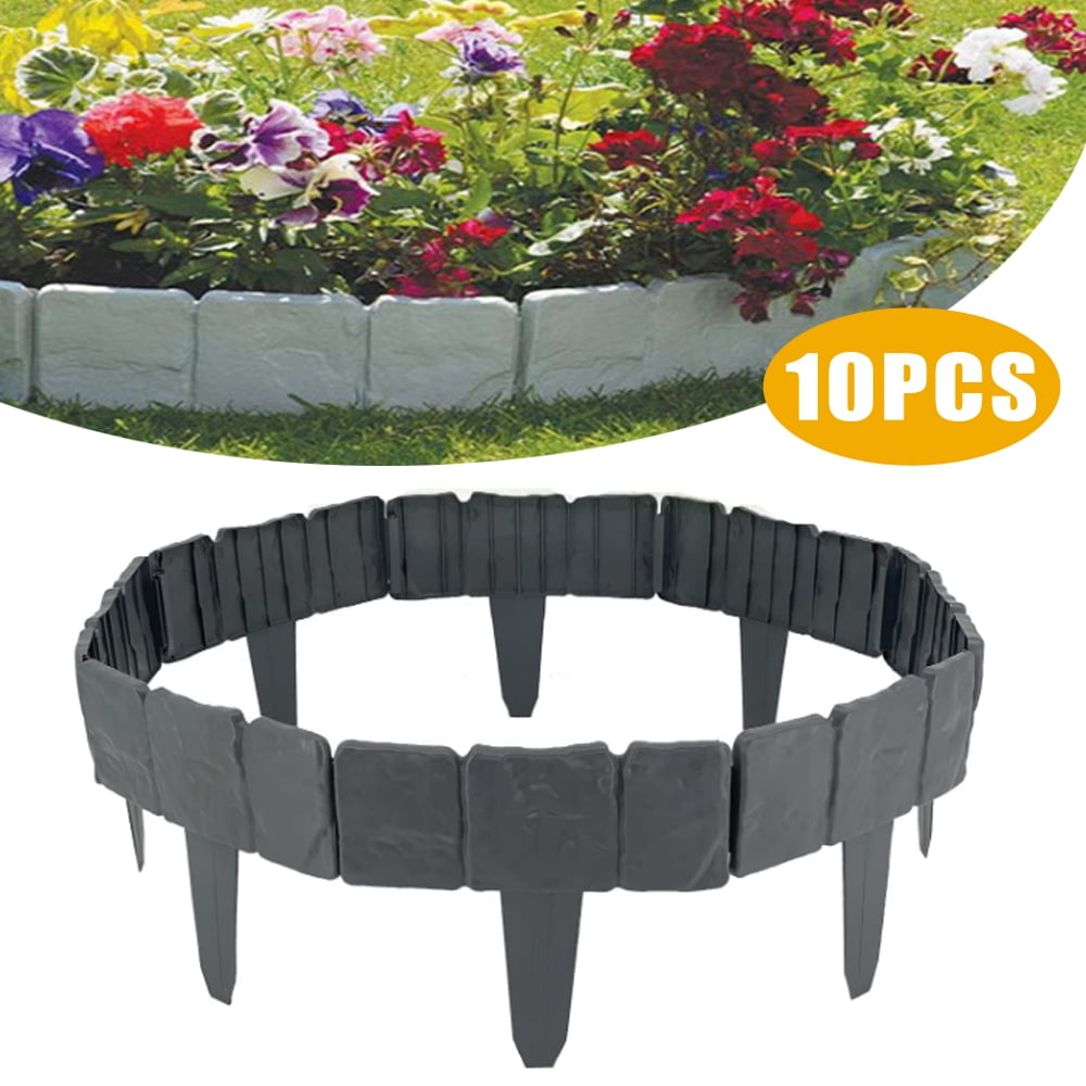 Garden Plastic Fence Edging Fence Lawn Plant Border Decorative Flower