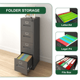 thumbnail image 5 of Hassch 4 Drawer File Cabinet with Lock for Home Office, Metal Filing Cabinet for A4 Legal/Letter Size, Assembly Required, Black, 5 of 8