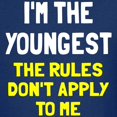 thumbnail image 3 of CafePress - I'm The Youngest Rules Don't App Kids Dark T Shirt - Dark T-Shirt Kids XS-XL, 3 of 4