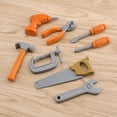 thumbnail image 6 of Oioii Simulation Repair Tool Model Kit, Complete Cognition Tool Set with Drill Screwdriver Wrench Pliers Hand Saw,Educational Hands-on Play Toy for Early Tool Cognition,Orange, 6 of 6