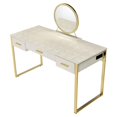 thumbnail image 4 of ACME Vanity Set Myles avec Port USB en Métal Blanc et Champagne Antique, 4 of 7