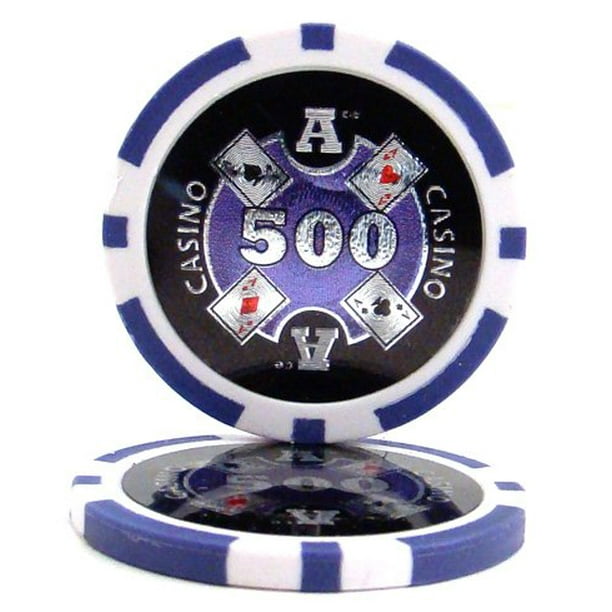 Ace Casino 14g Poker Chips, 500 Heavy Weight Clay Composite, 25pack