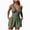 C Green, variant on Women's Pocketed Solid Modest One Piece Swimsuit, 80% Polyester 20% Spandex, for Honeymoon Pool Surfing Activities, Color Army Green, Size M