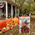 thumbnail image 3 of Pumpkin Fall Garden Flag 12x18 Inch Double Sided Welcome Autumn Thanksgiving Burlap Buffalo Plaid Seasonal Yard Flag for Outdoor Decor, 3 of 6