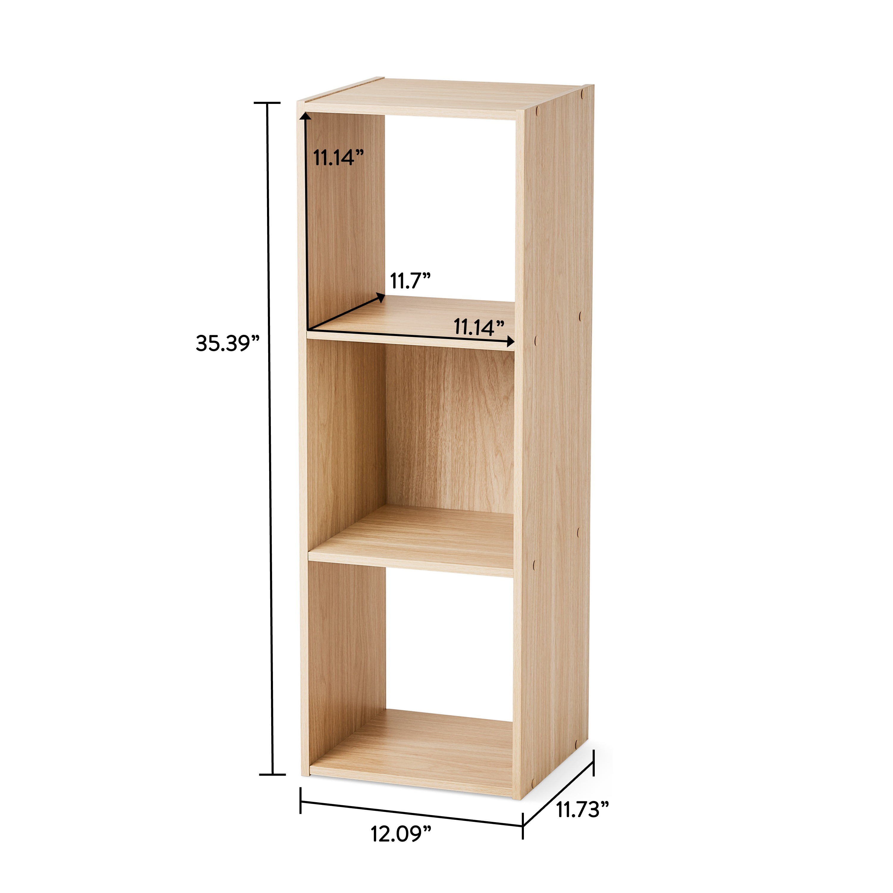Mainstays 3 Cube Storage Organizer, Spring Pine
