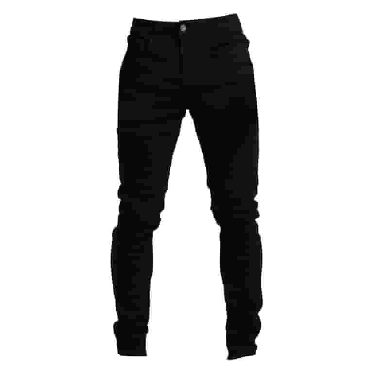 福袋 バースデイ for Pants Waisted High Jean Men Stretch Skinny Men's Black Clothing