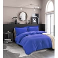 thumbnail image 2 of Celine Linen Wrinkle & Fade Resistant 3-Piece Duvet Cover Set -, 1500 Series 100% HypoAllergenic - Silky Soft, King/Cali King, Royal Blue, 2 of 3
