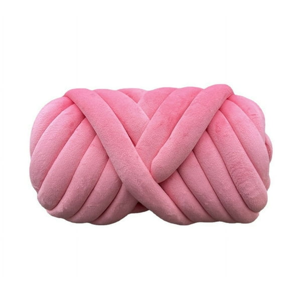 Granjero Gordo Manta de crochet de punto grueso de 250 g, manta de crochet lavable de algodón puro suave, rosa B