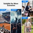 thumbnail image 5 of BaseGet Clear Tote Bag with Adjustable Strap, Stadium Approved Transparent Bag for Sports Games, Concerts, Beach, Black, 5 of 7