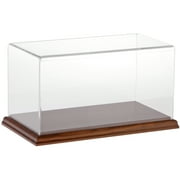Plymor Clear Acrylic Display Case with Hardwood Base, 10" W x 5" D x 5" H