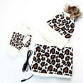 thumbnail image 4 of Bibifish Mens Hat Gloves Scarf Sets Heated 3 Pc Leopard Print Knit Beanies Hat Gloves And Long Scarf Soft Winter Cold Weather Hat Gloves Scarf Sets, 4 of 4
