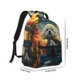thumbnail image 2 of Disketp Sunset Meditating Bichon Frise Backpack - Comfortable Daypack with The right laptop for you Spacious Main Compartment & other poket - {designName} print, 2 of 6