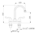 thumbnail image 5 of Logmey Double Hole 2-Handle Vessel Bathroom Faucet Bathroom Vanity Sink Faucets in Matte Black with Pop Up Drain, 5 of 9