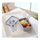 thumbnail image 5 of Bento Box, Caja Bento para Adultos, con Divisor, Sin BPA, A Prueba de Fugas, Apta para Microondas y Lavavajillas, Fácil de Limpiar (Beige), 5 of 5