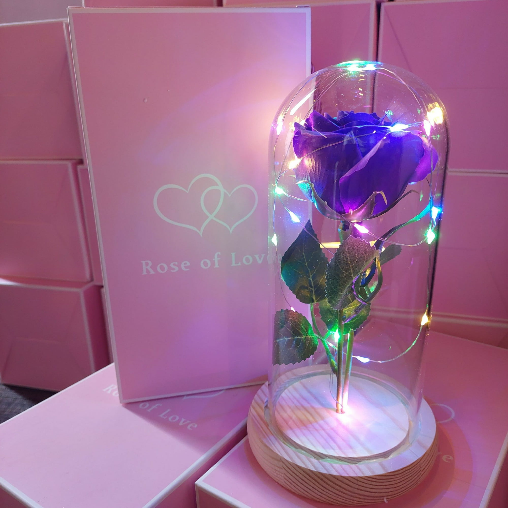 Cúpula Rosa Led Azul