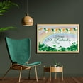 thumbnail image 2 of St. Patrick's Day Wall Art with Frame, Celebration Greeting with Rainbow and Flags Lucky Clovers Shamrock Plant, Printed Fabric Poster for Bathroom Living Room, 35" x 23", Multicolor, by Ambesonne, 2 of 2