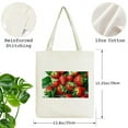 thumbnail image 4 of 1 Pc Strawberries Leaves Canvas Reusable Grocery Bag Party Supplies Holiday Supplies Capacity, 4 of 6