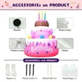 thumbnail image 6 of DeeKom 5.5' Inflatables Birthday Cake Outdoor Decorations with Candles,  Blow up Decor with LEDs, Happy Birthday Party Outdoor,Indoor,Garden Yard Lawn Decor, 6 of 7
