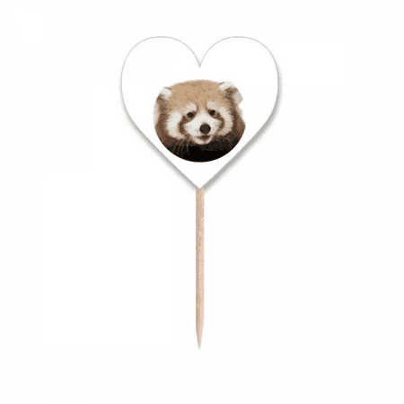 Brown Jungle Civet Cats Lovely Little Toothpick Flags Heart Lable Cupcake Picks