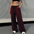 thumbnail image 4 of Byworldtasic No Boundarie Women's Plaid Checkered Pants Pajama Pants Lounge Wide Leg Baggy Sweatpants with Pockets, 4 of 9