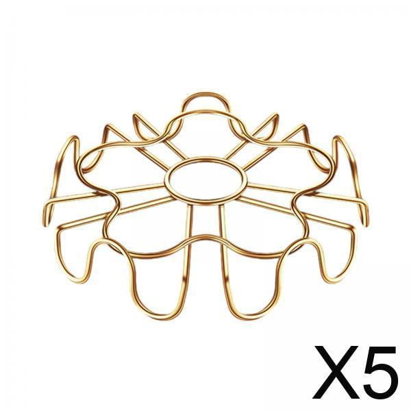 5 Rejillas De Acero Inoxidable Para Cocinar Al , Para Horno, Freidora De Aire, Olla, Color Dorado