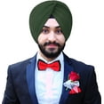 thumbnail image 1 of eloria Sikh Turban Cotton Voile Patka Pagri Dastar Fabric Madhurani Turban Dashmesh Pagri Dark Green, 1 of 2