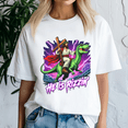 thumbnail image 3 of Retro Jesus Christian He Is Rizzin Shirt, Riding TRex Dinosaur Tee, 3 of 5