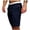 Navy, variant on FcBaudy Mens Shorts, Shorts Men Fashion Man Solid Elastic Waist Mid Waist Loose Pockets Bandage Short Pants Men Pants