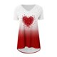 thumbnail image 4 of Puntoco Liquidación de blusas cortas para mujer, blusa informal con cuello en V y manga corta raglán con estampado frontal corto y espalda larga a la moda para mujer, 4 of 4