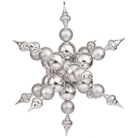 Vickerman 39" Silver Radical Shiny/Glitter Snowflake
