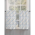 thumbnail image 5 of Blue Pink Flowers Bathroom Window Curtain, Spring Floral Elegant Pastoral Watercolor Light Filtering Coffee Kitchen Curtains, Bedroom Living Room Curtains 2 Panel 84"x45", 5 of 6