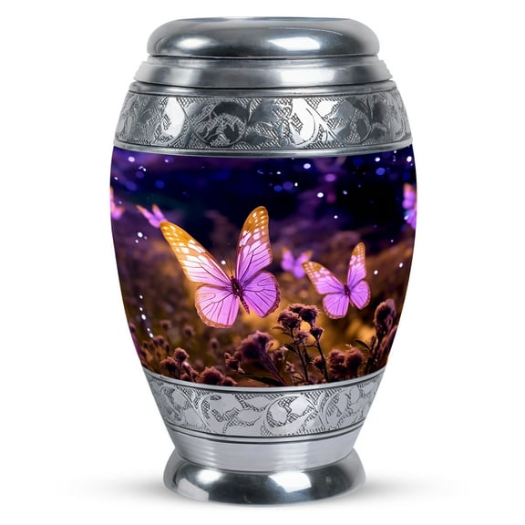 Butterfly Adult Cremation Large Decorative Urn For Human Ashes Adult Female And Male - Burial Urns For Adult Men And Women Ashes - Memorial Urns For Human Ashes - Urns For Mom (Size - 10")