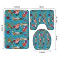 thumbnail image 3 of Dogs with Pioneer Flower Bathroom Rugs Sets 3 Piece,Toilet Cover Set,Absorbent Non Slip Bathroom Mats Sets with U-Shaped Contour Rug Toilet Rug Set, 3 of 5