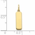 thumbnail image 2 of 10K Yellow Gold 10Ky Small Vertical Blank Bar Charm (17.9 X 5.13) Made In United States -Jewelry By Sweet Pea, 2 of 5