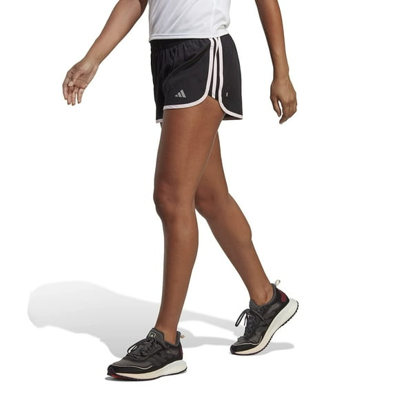 adidas Women's Marathon 20 Running Shorts, Black/Clear Pink, Small 3 Inches