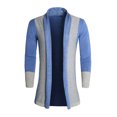 thumbnail image 1 of Lars Amadeus Men's Shawl Collar Contrast Color Knit Cardigan, 1 of 6