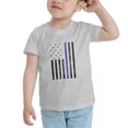 thumbnail image 3 of American Flag Blue Line Funny Toddler T-Shirts for Boys Girls (Gray, Youth S), 3 of 5