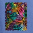 thumbnail image 2 of Colorful Cat Portrait | Cat Lover Owner | Dean Russo Art Animal Lover Men's T-Shirt, Vintage Heather Blue, 3XL, 2 of 5