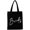 Black, variant on 1pc Bride Themed Canvas Shopping Tote Women Engagement Shoulder Bag for Hen Party Gatherings