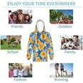 thumbnail image 5 of KLL Unisex Kids Boys Girls Hooded Pocket Pullover Hoodies-Ocean Wave Sunflower, 5 of 5
