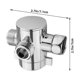 thumbnail image 2 of Durable Shower Water Divider Base Silver Arc Buckle Three Way Water Segregation 1PC, 2 of 5