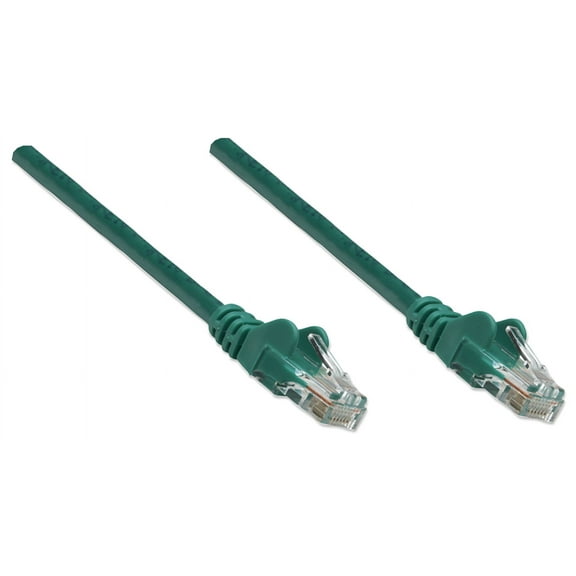 Intellinet Network Cable, Cat6, UTP, 100% Copper, 100 ft., Green