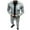 Light Gray, variant on Two Piece Set Solid Color Twill Clip Men's New Solid Colour Jacquard Men's Suit Size:S