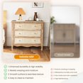 thumbnail image 4 of RoyalCraft 3 Drawer Dresser, Accent Chest of Drawers, Large Capacity Vintage Storage Cabinet, Nightstand Organizer for Bedroom, Living Room, 4 of 8