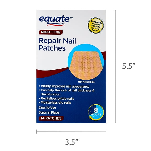 Equate Nighttime Repair Nail Patches, 14 Count, Compare to Kerasal® Nighttime Renewal Patch