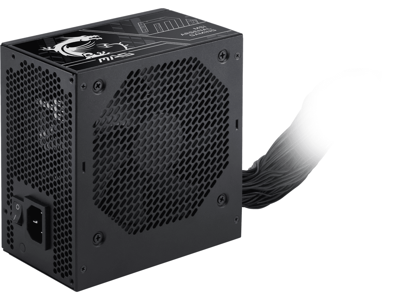 MSI MAG A650BN PCIE5, Non-Modular Compact Gaming 650W Power Supply, 80+ Bronze, ATX 3.1 & PCIe 5.1 Ready, Low-Noise Fan, Embossed Jacket Cables, 5 Year Warranty